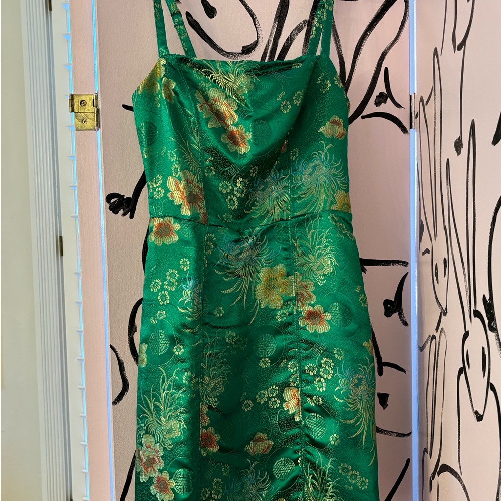 Urban Outfitters Teal and Gold Textured Fabric